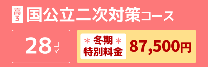 高3：国公立二次対策コース