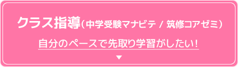 クラス指導（中学受験マナビテ / 筑修コアゼミ）自分のペースで先取り学習がしたい！